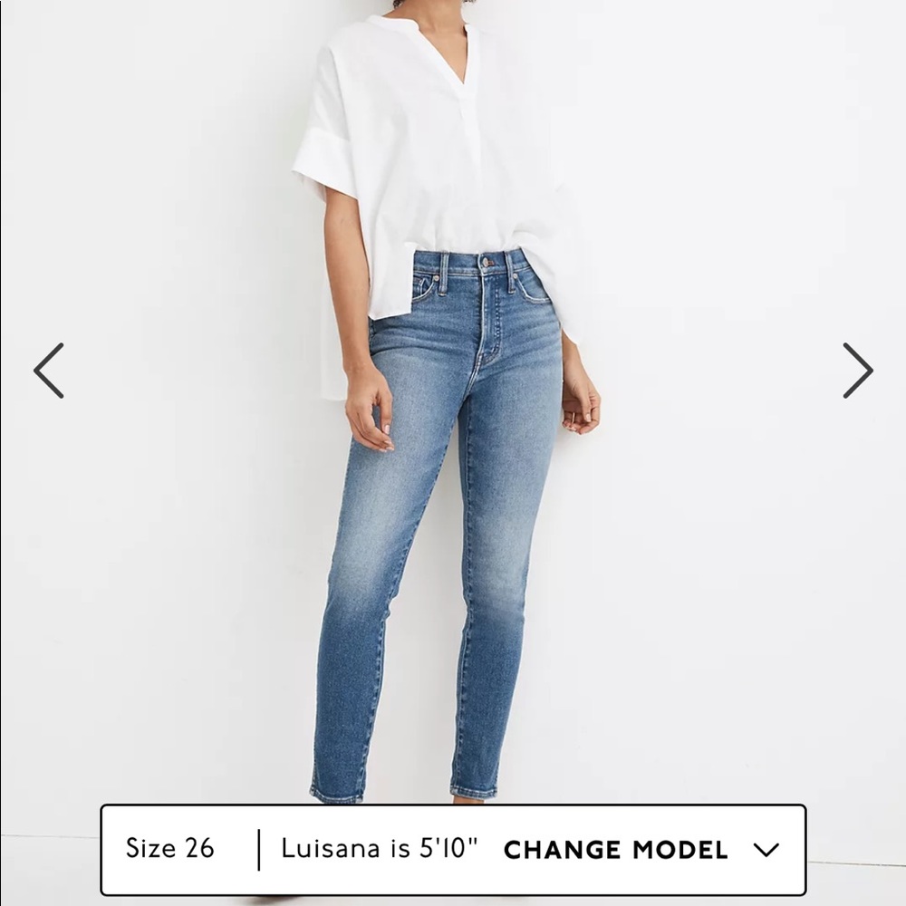 Madewell 10” skinny crop Sheffield wash size 29